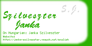 szilveszter janka business card